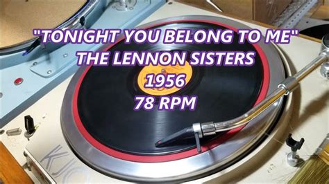The Lennon Sisters Tonight You Belong To Me 1956 Youtube