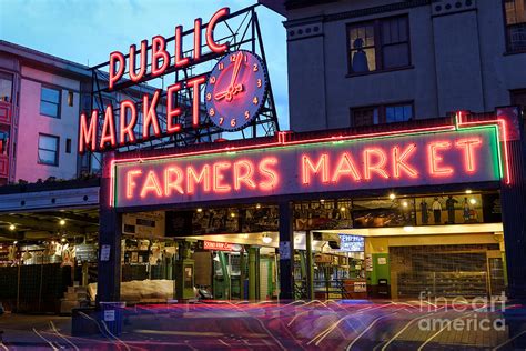 Coupe shape and height remain the same, along with the brand's signature concentric rings. Pike Place Market At Dusk - Seattle Washington Photograph ...