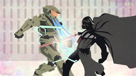 Halo Vs Starwars Master Chief Takes On Darth Vader Flash Animation By
