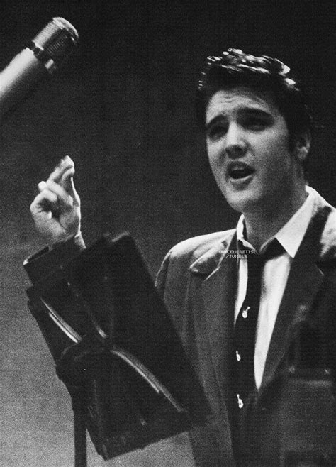 Elvis During A Recording Session For “loving You”1957 Elvis Presley