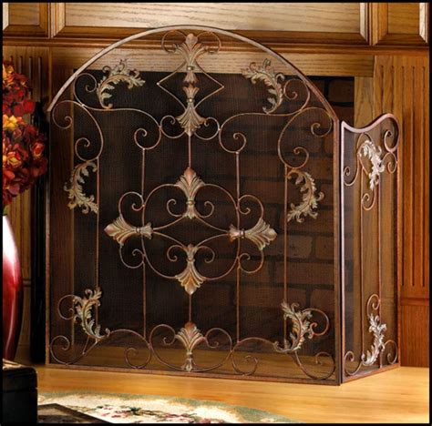 The sharp lines and bold geometric shapes that characterise art deco came over from france in the 1920's and became popular in england for the next couple of decades. WARM RUSTIC WROUGHT IRON FLORENTINE FIREPLACE SCREEN ...
