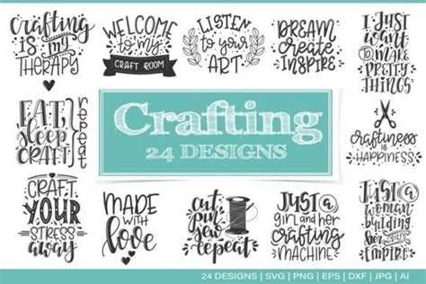 Crafting Svg Bundle Design Set Graphic By Tatistudio Creative Fabrica