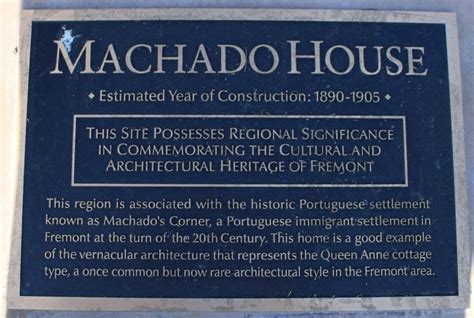 Machado House Historical Marker
