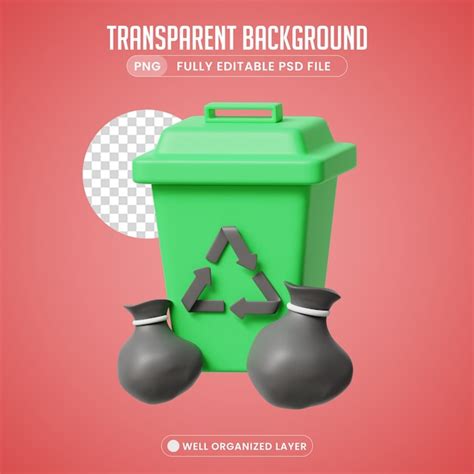 Premium Psd 3d Object Recycle Bin Png