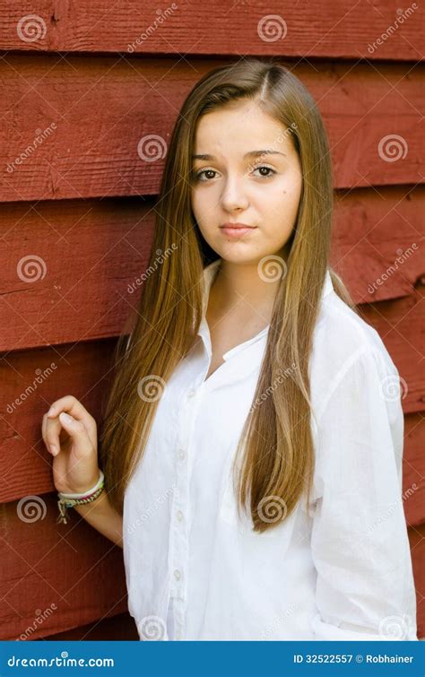 Outdoor Portrait Of Pretty Young Teen Girl Stock Image Image Of