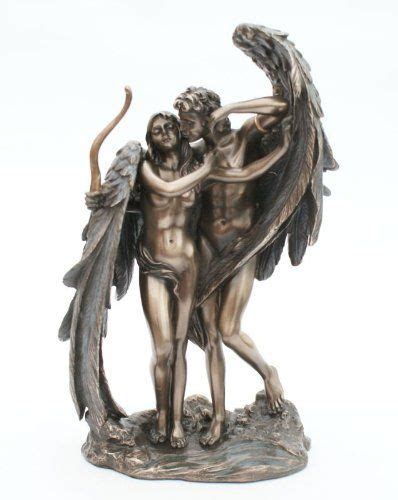 Cupid Psyche Greek Mythology Statuette Cold Cast Bronze Ornament Ideal Wedding Lovers Or