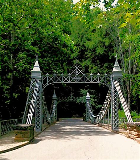 The suspension bridge is the oldest bridge in mill creek park and measures 86 feet long and 32 feet wide. Suspension bridge in Mill Creek Park | Mill creek park ...