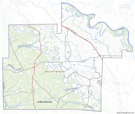 Map Of Lincoln County Arkansas