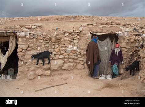 Nomadic Berber Living In Caves In The Central High Atlas Mountains