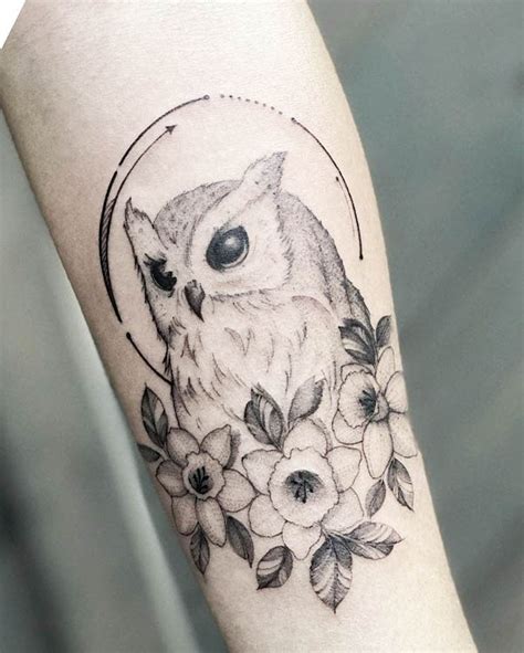 Discover 75 Owl With Flowers Tattoo Vn