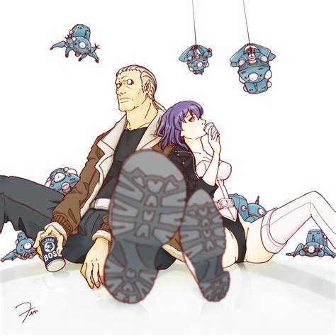 Tachikoma Batou Kusanagi Motoko Motoko Kusanagi Ghost in the Shell Призрак в