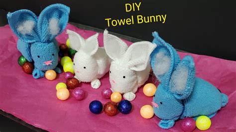 How To Make Cute Bunny Using Toweleasy Towel Art And Craftdiy