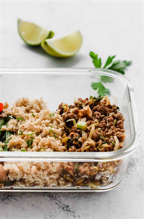 Ground Turkey Cauliflower Rice Veggie Bowls Meal Prep Primavera Kitchen