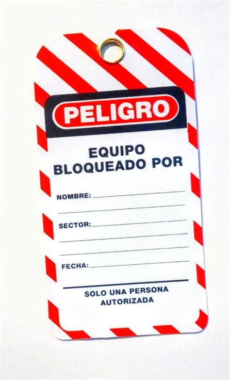 20 Pack Etiquetas Candadeo Seguridad Bloqueo Loto Español Maaltsu