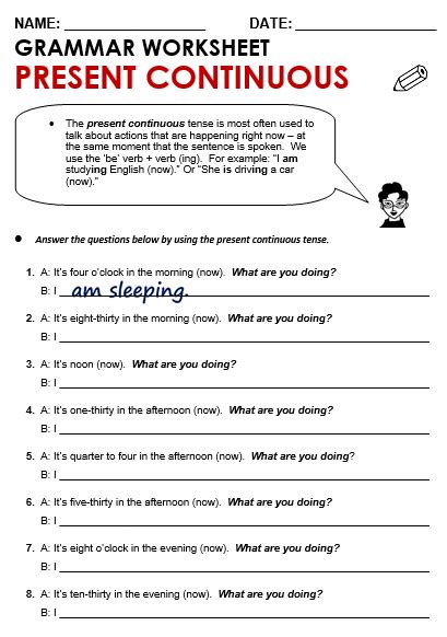 Present Continuous Tense Esl Grammar Test Worksheet E Vrogue Co