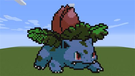 Ivysaur Pixel Art Grid