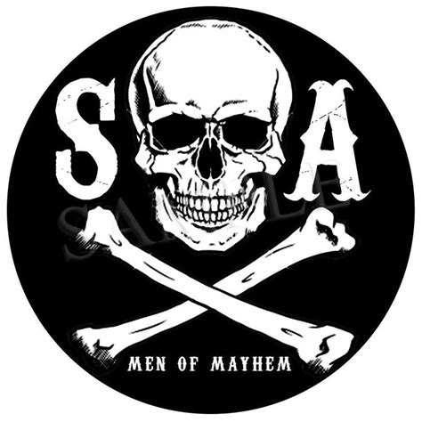 Sons Of Anarchy Men Of Mayhem Skull Vinyl Sticker Car Decal Uk Post
