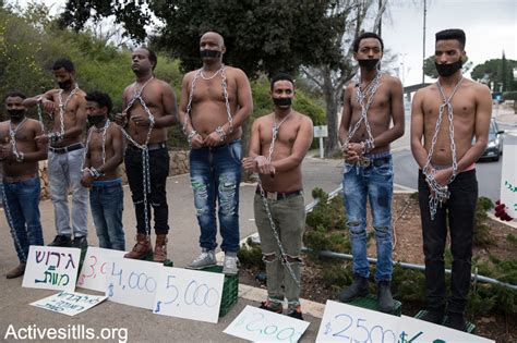 Refugees Hold Slave Auction Outside Knesset To Protest Deportation