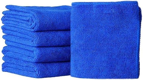 5Pcs Blue Absorbent Wash Cloth Car Auto Care Microfibre Cleaning Towels