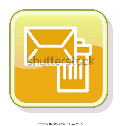 Message Icon Deleting Envelope Sending Trash Stock Vector Royalty Free