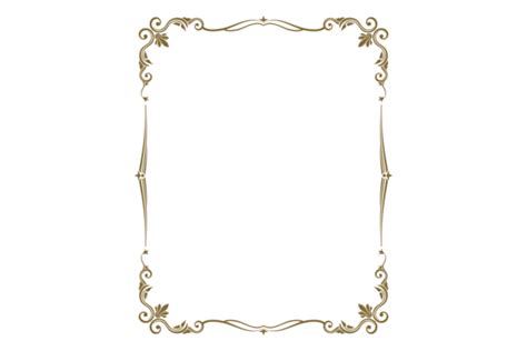 Golden Filigree Frame Vintage Blank Car Graphic By Microvectorone