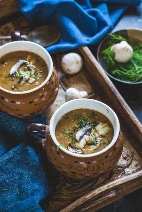 Hungarian Mushroom Soup Recipe Step By Step Video Whiskaffair