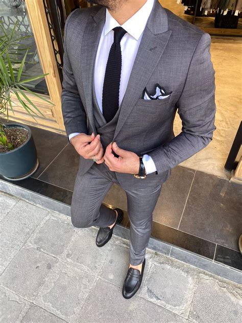 Gray Charcoal 3 Piece Suit Conquer Menswear