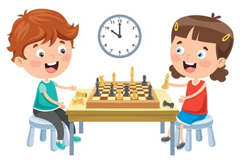 Cartoon Character Playing Chess Game 2710677 Vector Art At Vecteezy