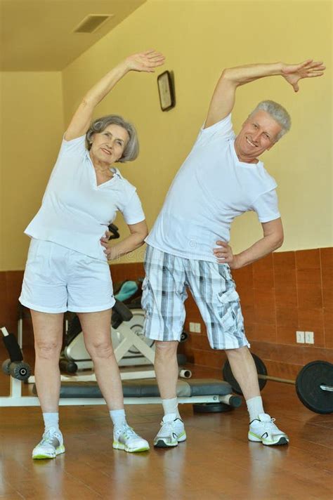 683 Couple Elderly Gym Stretching Stock Photos Free And Royalty Free