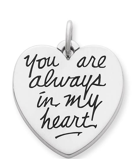 James Avery Sterling Silver You Are Always In My Heart Charm Dillards