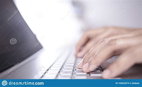 Typing On Notebook Stock Photo Image Of Closeup Digital 152624514