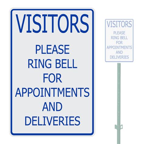 Visitors Please Ring Bell For Appointments Heavy Duty Aluminum Etsy