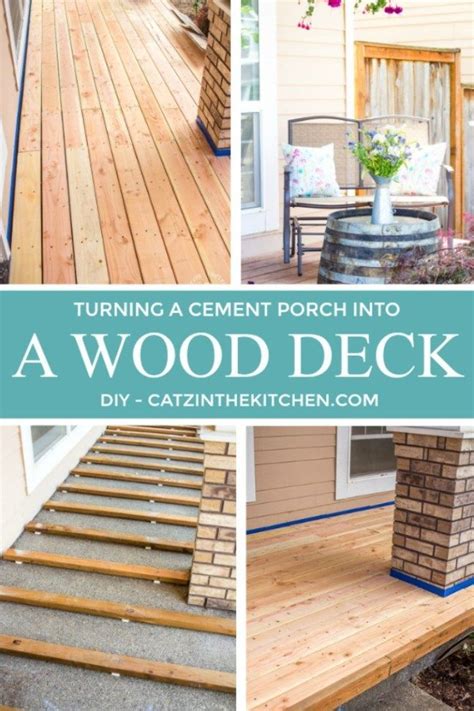 Same day delivery 7 days a week £3.95, or fast store collection. Cement Porch into a Wood Deck | Building a deck, Porch ...