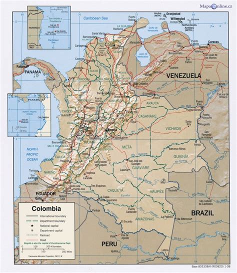 Mapa Kolumbie MapaOnline Cz