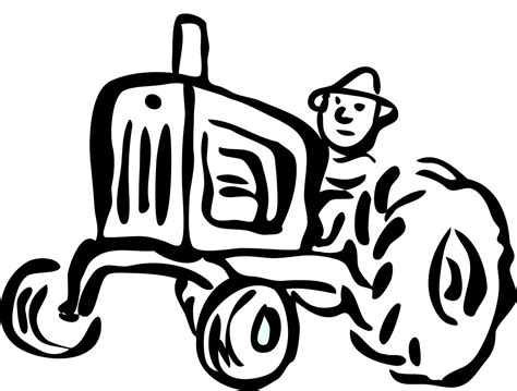 Rolnik Na Traktorze Kolorowanka Do Druku