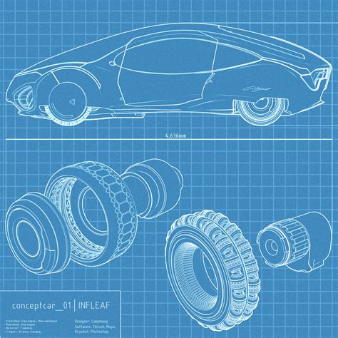 Artstation Concept Car 01 Blueprint