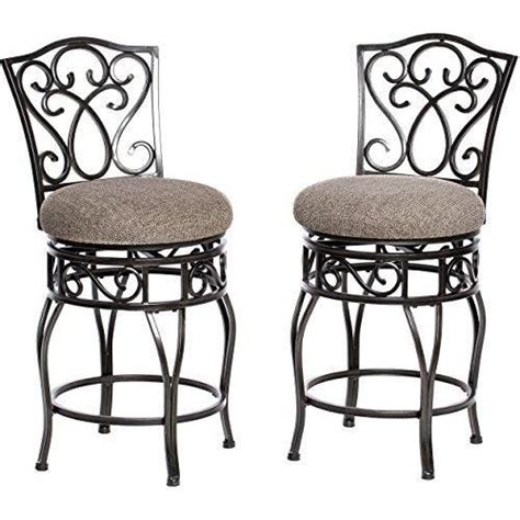 Metal kitchen island stools fuschia cushions for kitchen. Classic Scroll Black Metal Kitchen Stools Counter Height ...
