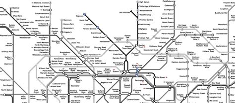 London Underground Tube Map Northern Line Map