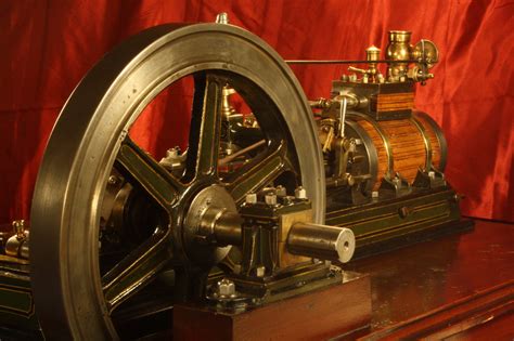 Exceptional Victorian Model Horizontal Live Steam Engine