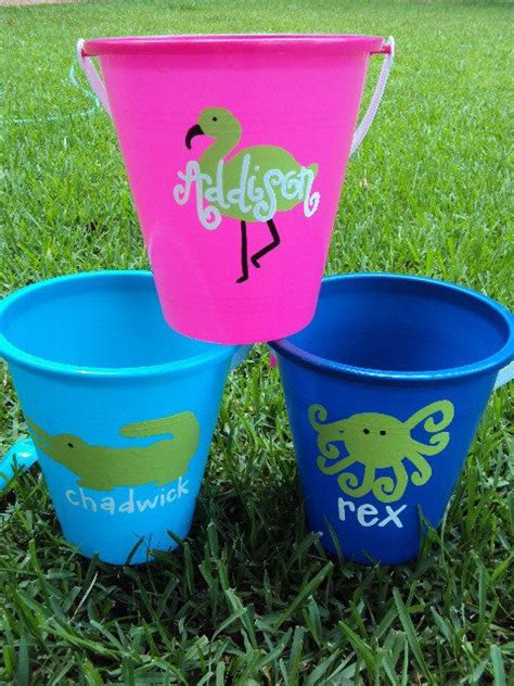 Diy Personalized Sand Buckets Cute For The Kids To Do Fun Ideas For