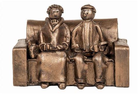 Couple On Sofa Bronze Ornament Ian Tinsley Frith Sculpture Bronze Ts