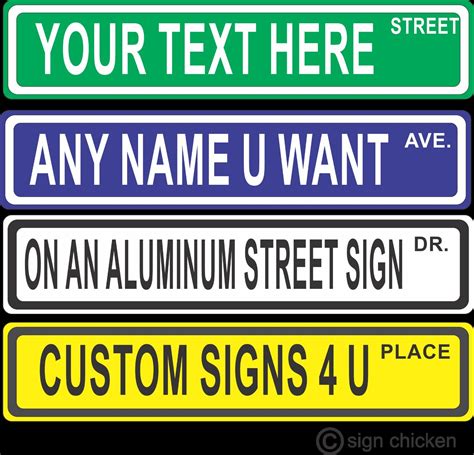 Custom Street Sign Make Your Own Street Sign Ebay