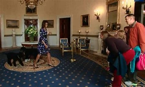 President And First Lady Surprise White House Visitors After Tours Were