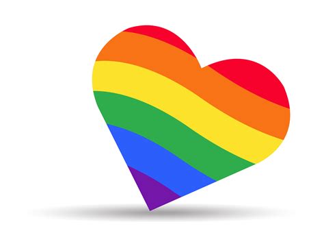 Rainbow Flag Lgbt Symbol On Heart Vector Art At Vecteezy