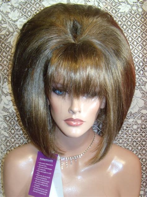 Sin City Wigs Sleek Shiny A Line Page Bob Angled Drag Queen Sexy Lady