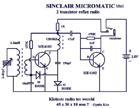 Sinclair Micromatic Ii 2 Transistor Reflex Radio Sch Service Manual