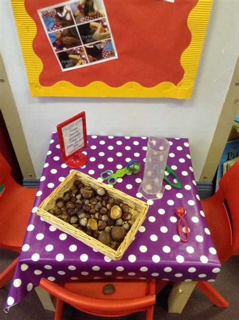 Filling Containers With Conkers Funky Fingers Fun Activities
