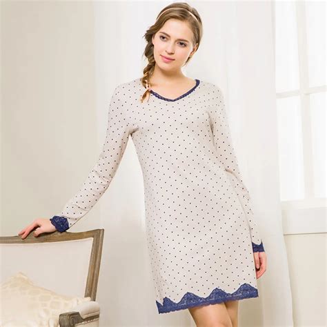 Free Shipping Fashion Women Nightgowns Vogue Girls Sleepshirts Lace Hem