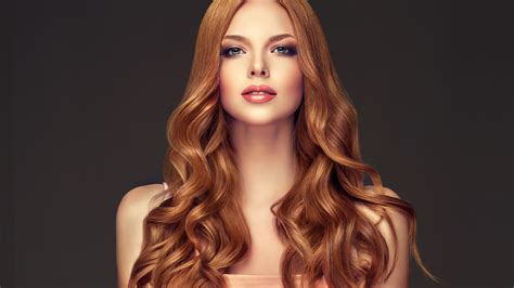 Download Wallpaper 2560x1440 Red Head Long Hair Girl Model Beautiful