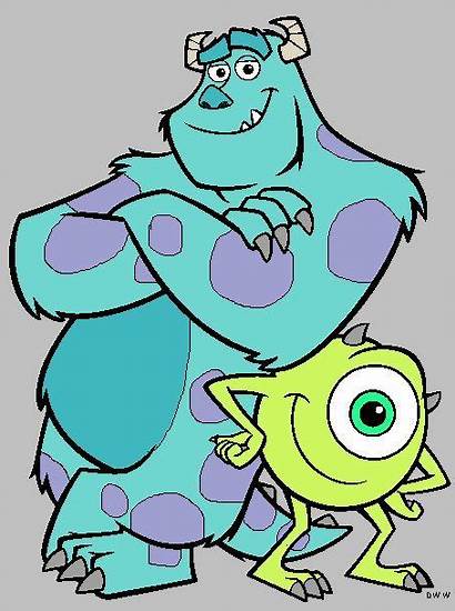 Mike Monsters Sully Inc Clipart Ink Disney